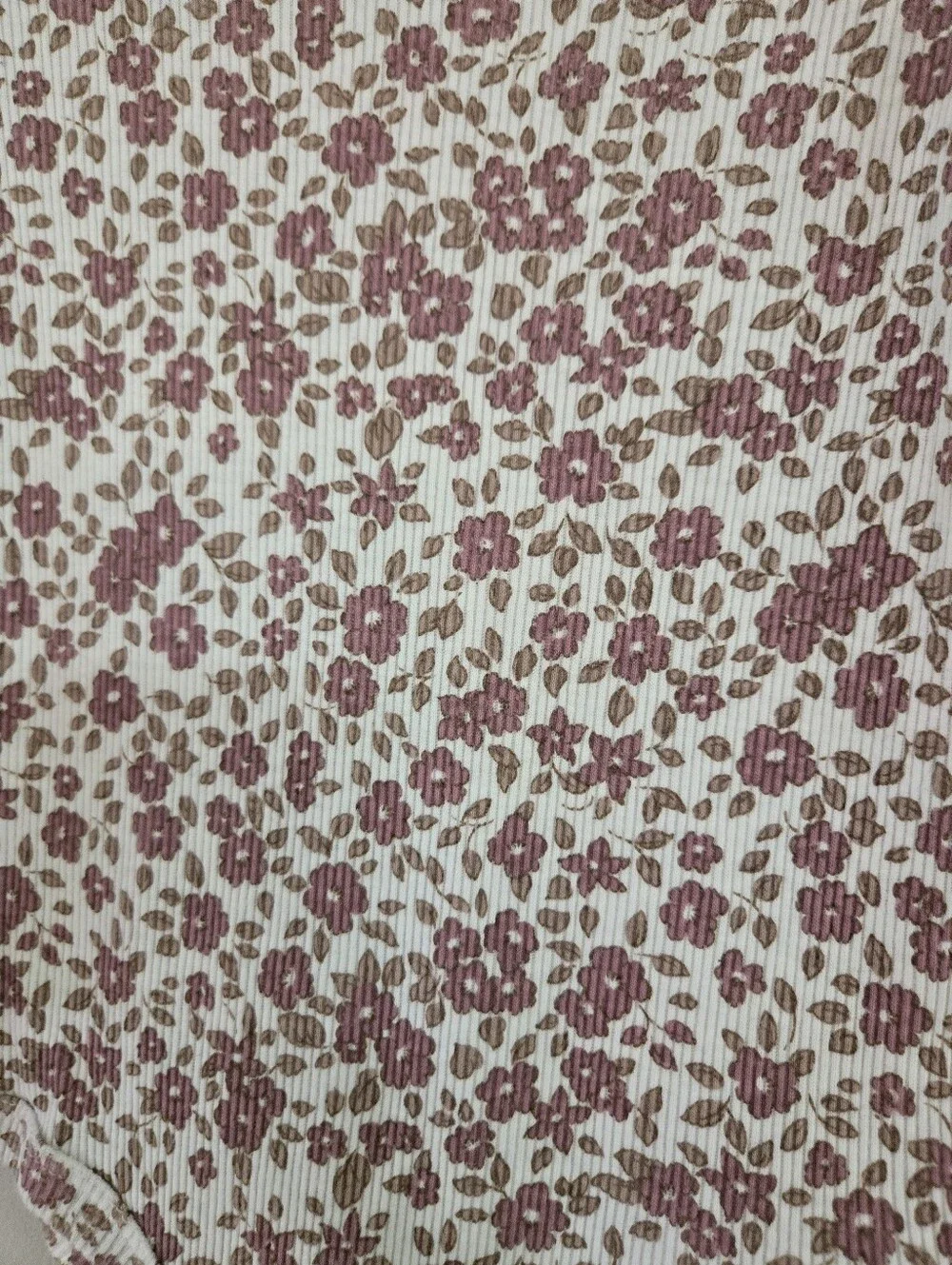 Nicole Miller New York Baby Girls Floral Ribbed Bodysuit 24M